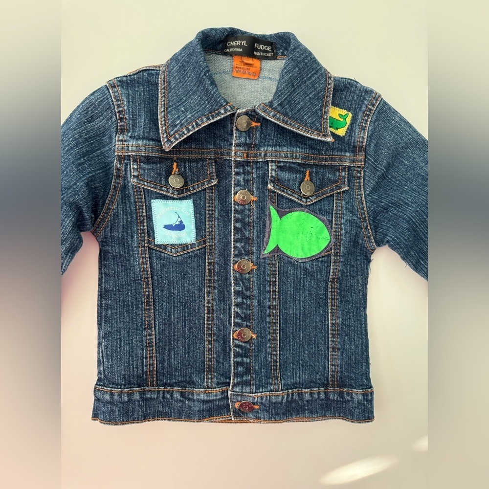 Cheryl Fudge Kids Denim Jacket Embroidered Details Size 6